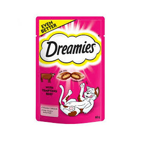 Dreamies beef - лакомство за котки с вкус на говеждо 60гр.
